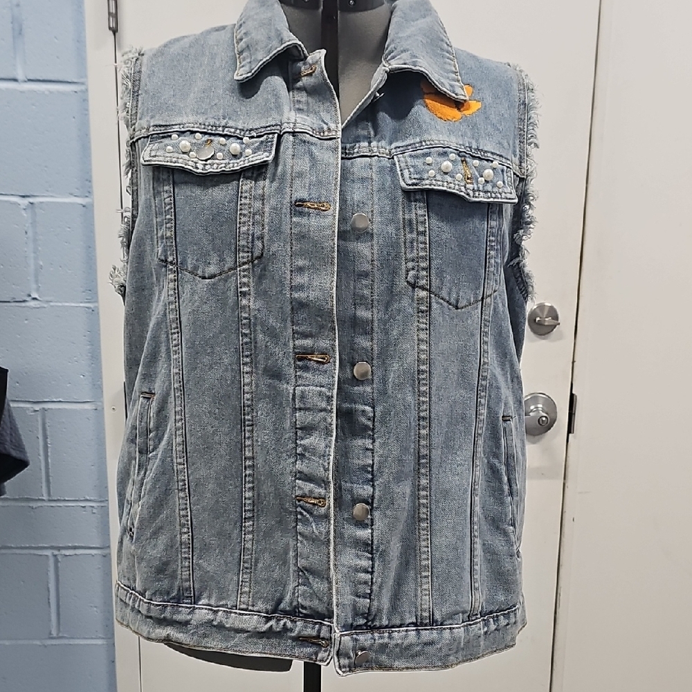 SHEIN Light Blue Denim Jacket
